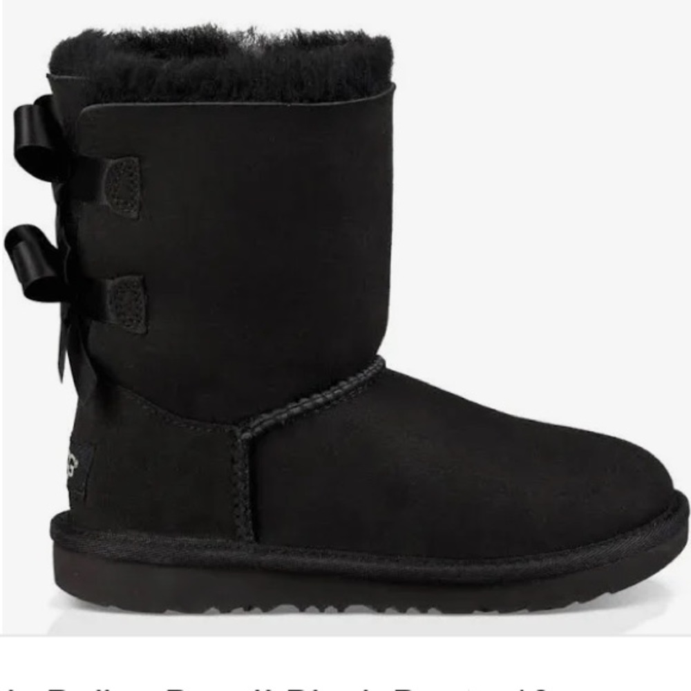 “Ugg Australia” K Bailey Bow, black boot; size6 - Picture 2 of 16